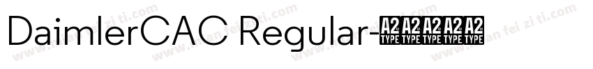 DaimlerCAC Regular字体转换